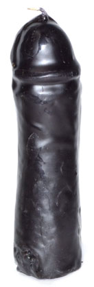 Male Gender Genital / Penis Candle 6 1/2" - Black